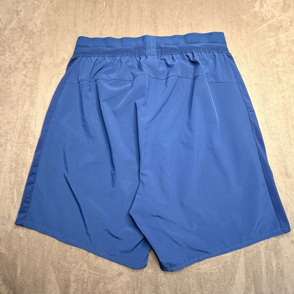 The North Face Shorts Mens L Blue Zipper Pockets Active Running 7 Inch Inseam